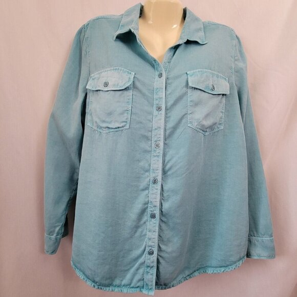 Chico's Light Blue Button Down Shirt - Picture 5 of 10